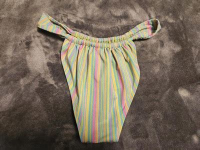 Women S Striped Sparkle Low Rise Extra High Leg Adjustable Coverage Bikini Bottom Wild Fable