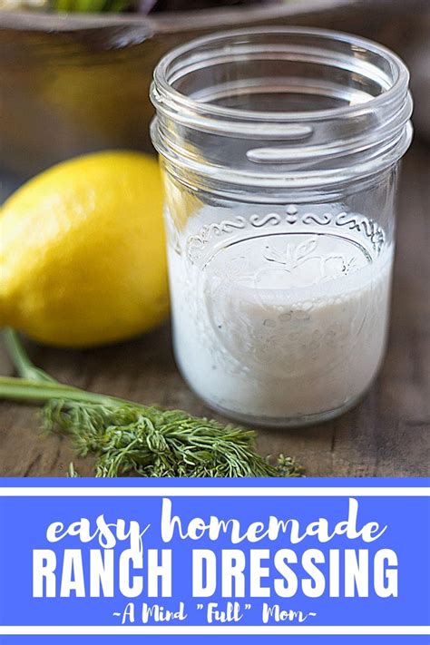 Easy Homemade Ranch Dressing No Buttermilk Required