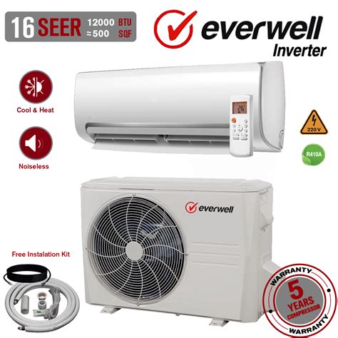 Everwell Btu Seer V Ductless Mini Split Air Conditioner Ac