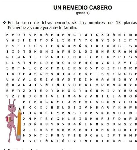 En La Sopa De Letras Encontrar S Los Nombres De Plantas Medicinales