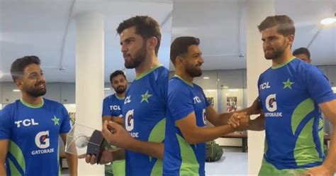 Haris Rauf Receives A Special Memento From Shaheen Afridi On Completing