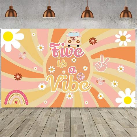 Loonelo Groovy Birthday Backdrop Banner With With 708x43