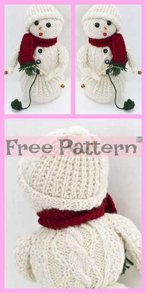 Cutest Knitted Snowman Free Patterns Diy Ever