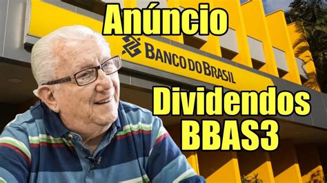 Banco Do Brasil Anuncia Dividendos Muito Dividendo Youtube