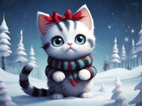 Download Cat Kitten Winter Royalty Free Stock Illustration Image