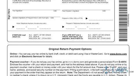 Nc Tax Form D 400v