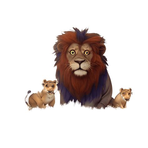 Lion And Tarzan In The Jungle · Creative Fabrica