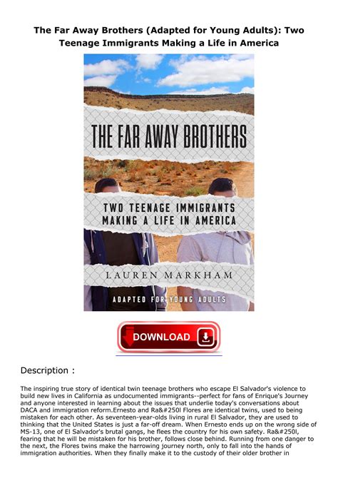 Pdf The Far Away Brothers Adapted For Young Adults Two Teenage I By