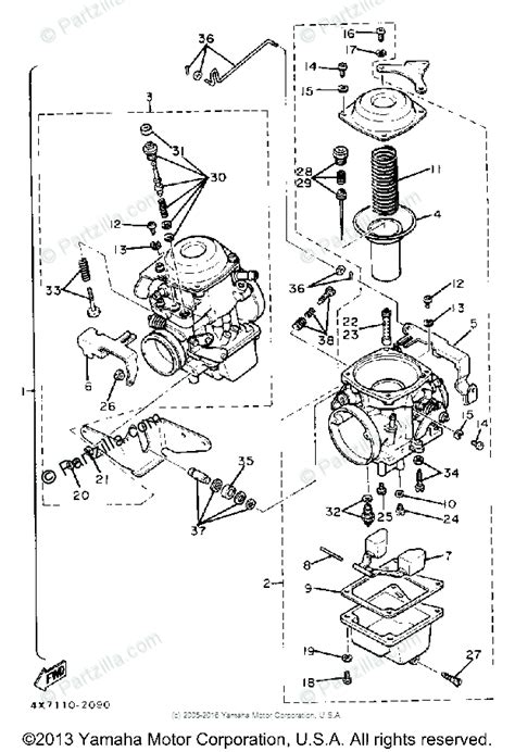 Yamaha Carburetor Parts Diagram