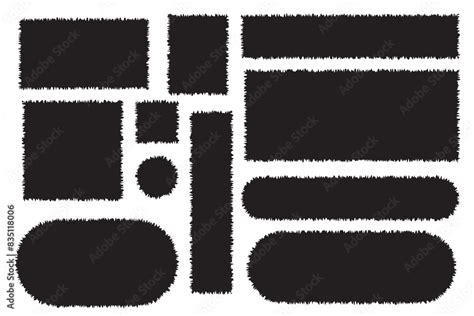 Vector De Stock Jagged Rectanglesripped Paper Silhouettessquare