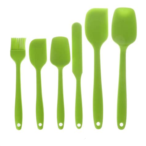 Pcs Silicone Spatula Set Non Stick Heat Resistant Rubber Spatula