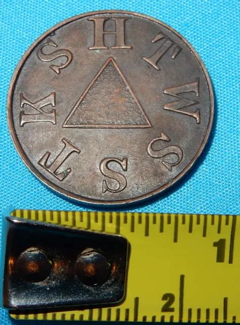 VINTAGE MASONIC MARK PENNY TOKEN LODGE ST CLAIR COIN No 349 SCOTLAND