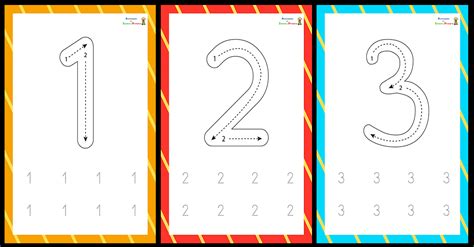 Plantillas Para Repasar El Trazo De N Meros