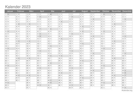 Kalender 2023 zum Ausdrucken