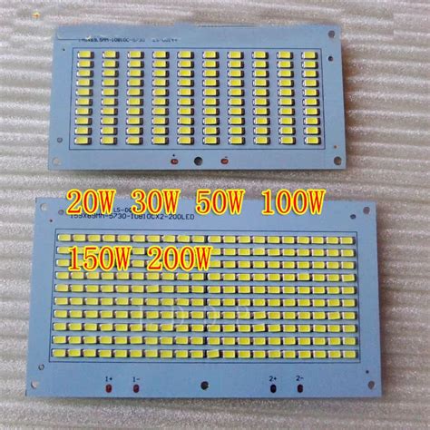 SMD5730 Rectangle PCB Aluminum Substrate 50W LED Light Source Plate