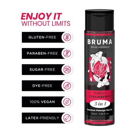 BRUMA PREMIUM MASSAGEÖL MIT WÄRMEEFFEKT ERDBEERE GESCHMACK IN ML AMORMIO SEX SHOP