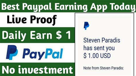 Paypal Cash Earning App Today Live Proof Money Earning App Today