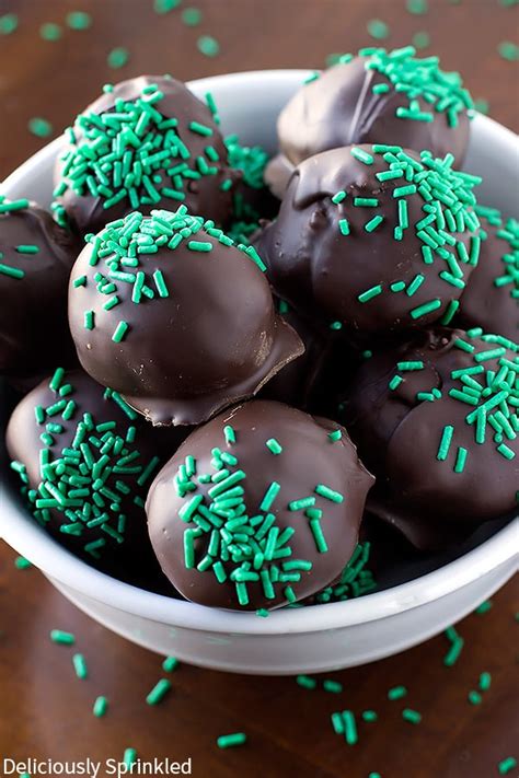 Mint Oreo Truffles Deliciously Sprinkled