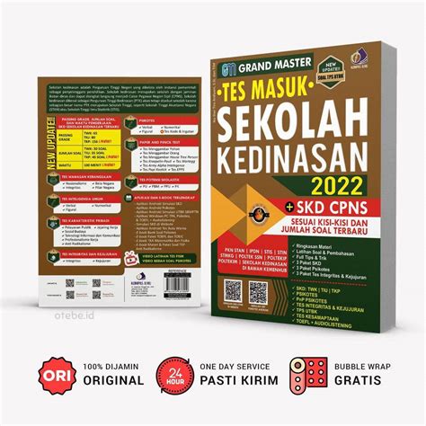 Buku Grand Master Tes Masuk Sekolah Kedinasan 2022 Kompas Ilmu Lazada