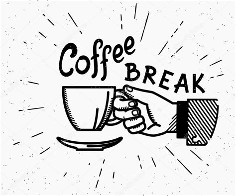 Retro Coffee Break Crafted Illustration Stock Vector Image By ©julia