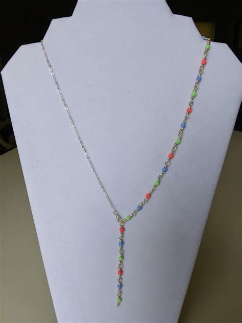 Buy Beaded Lariat Adjustable Necklace Online In India Etsy