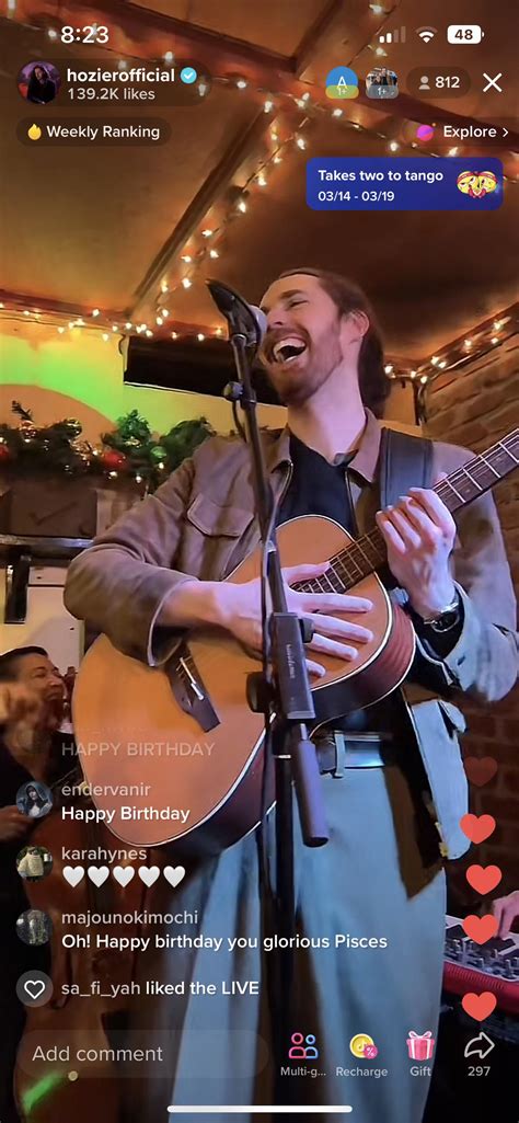 His Reaction To Being Sung Happy Birthday Tonight On Live 😭 Rhozier