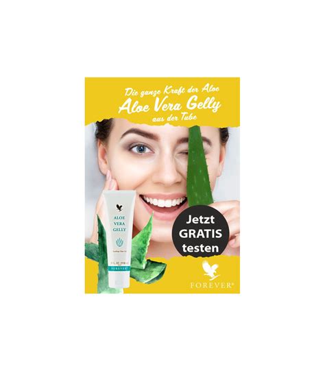 Produktmusterkarte ALOE VERA GELLY Menge 25 Stück