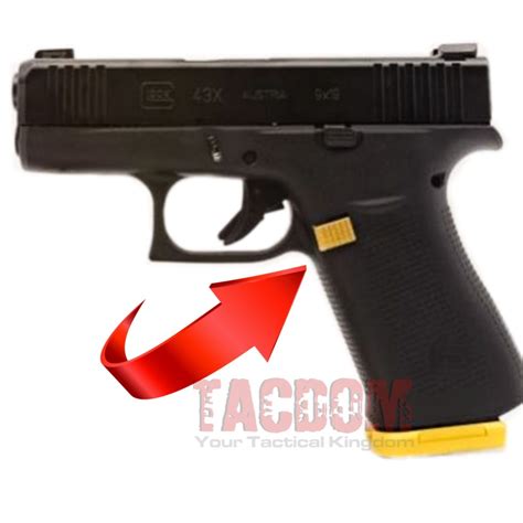 Shield Arms For Glock 43x And 48 Steel Gold Magazine Catch Release For Use With S15 Shield Arms