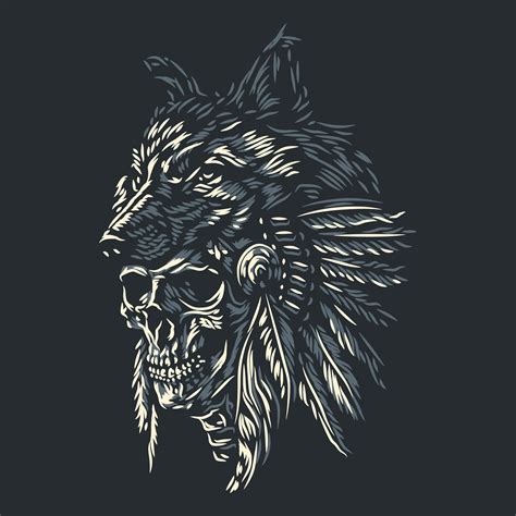 Wolf Skull Svg Digital File Wolf Skull For Printing On Etsy