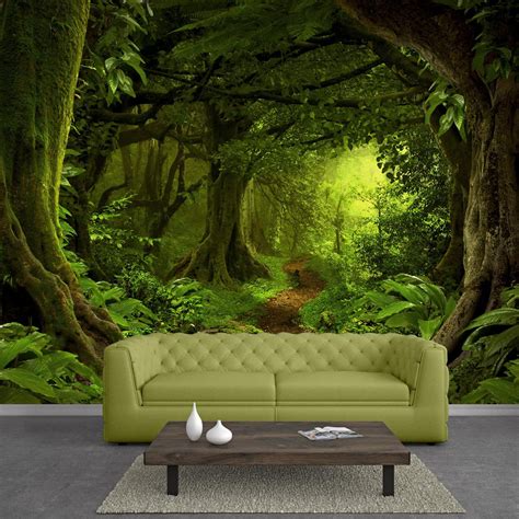 Bormia Fantasy Forest Wall Mural 151"x105" Large Photo Wallpaper ...