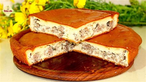 Мясной пирог. Пирог с мясом и картошкой. Очень лёгкий и заливной пирог ...