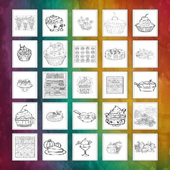 Color Your Way Through Irresistible Desserts Printable Pages Collection