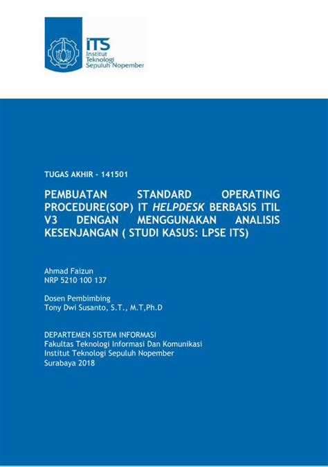 Pdf Pembuatan Standard Operating Procedure Sop It Dokumen Tips