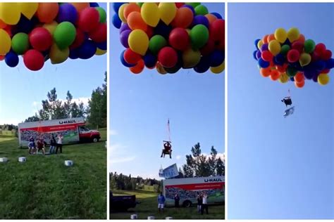 Man Takes To The Sky On Lawn Chair Tied To 110 Giant Helium Balloons Latest World News The