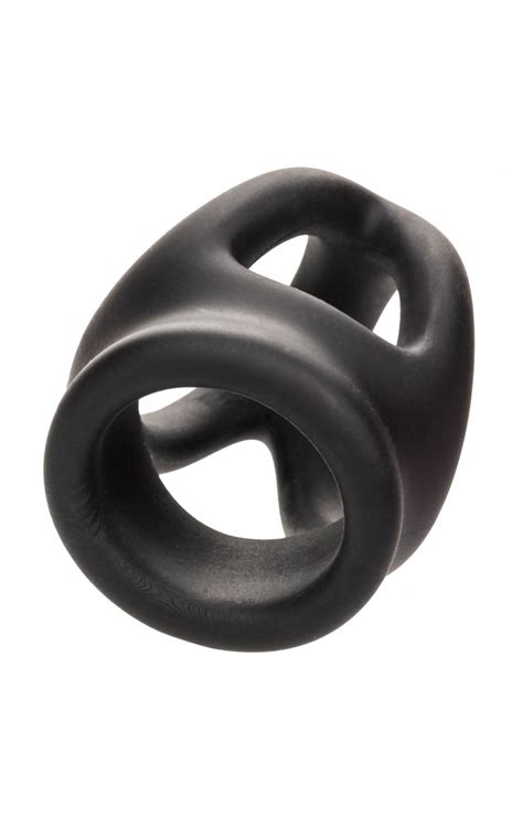 Alpha Liquid Silicone Dual Cage And Ring Black Ring Black Se