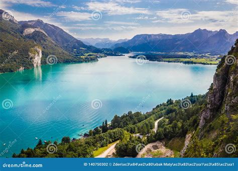 Lake Wolfgang Wolfgangsee Salzkammergutaustria Stock Photo Image Of