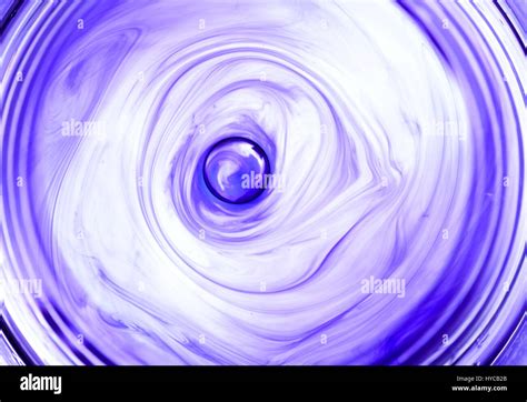 Moving Ink In Water Spiral Abstract Purple And White Stock Photo Alamy