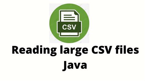 Read Large Csv Files In Java Using Open Csv Part Youtube