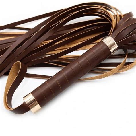 Flogger Chicote de Couro Genuíno BDSM Spanking Chastity