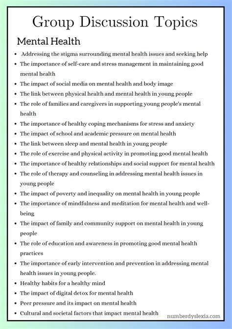 List Of 80 Group Discussion Topics Pdf Included Number Dyslexia