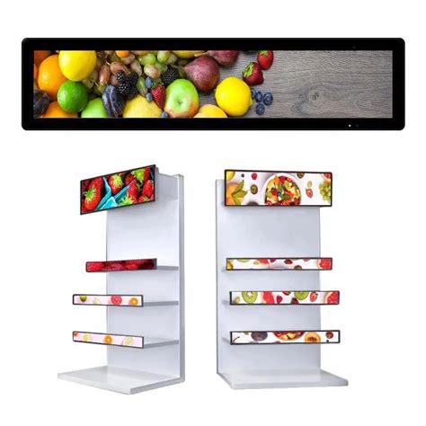 Stretched Screen Supermarket Ultra Wide Strip Shelf Edge Advertising