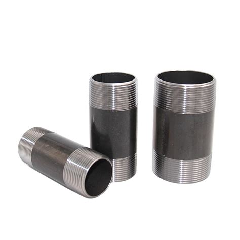 Carbonstainless Steel Galvanizedblack Npt Thread Threaded Pipe Nipple