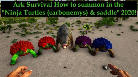 Ark Survival How To Summon In A Carbonemys Turtle Its Saddle Its