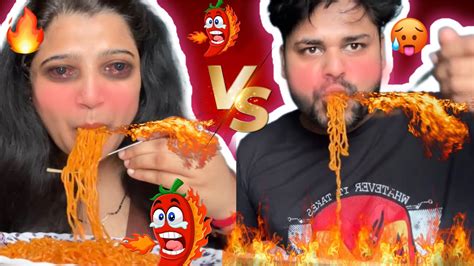 Korean Noodles Challenge 🌶️ Halat Kharab Ho Gayi🥵 Spicy 🔥noodle