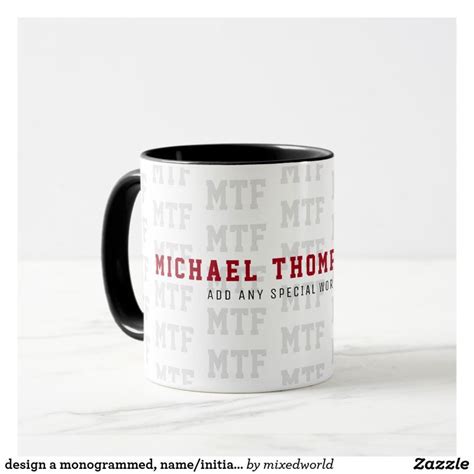 design a monogrammed, name/initials, special mug | Zazzle | Mugs ...