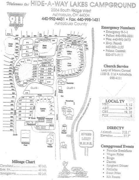 Map Hideaway Lakes