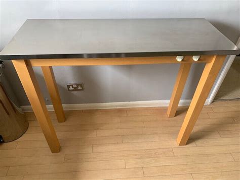 John Lewis Stainless Steel Breakfast Bar Kitchen Table In Barnet