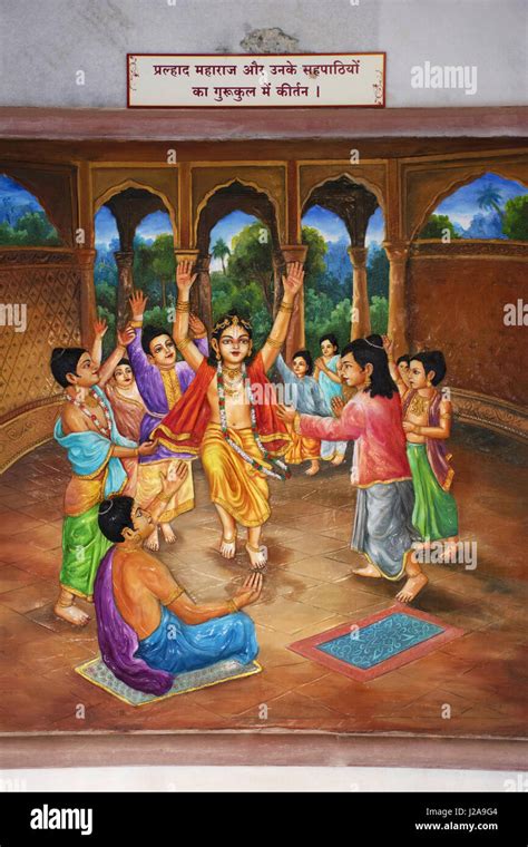 Painting Of Pralhad Maharaj In Gurukul With Friends Iskcon Temple