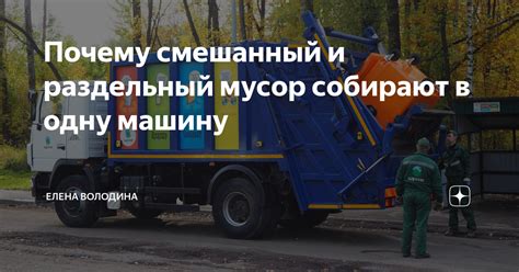 Почему смешанный и раздельный мусор собирают в одну машину | Елена ...