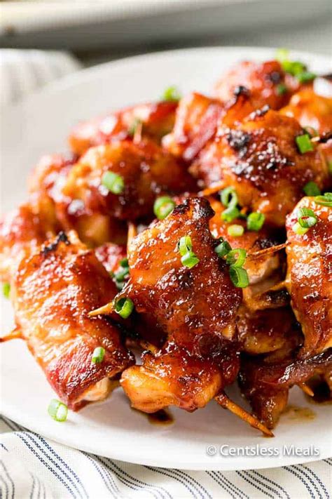 Bbq Bacon Wrapped Chicken Bites The Shortcut Kitchen